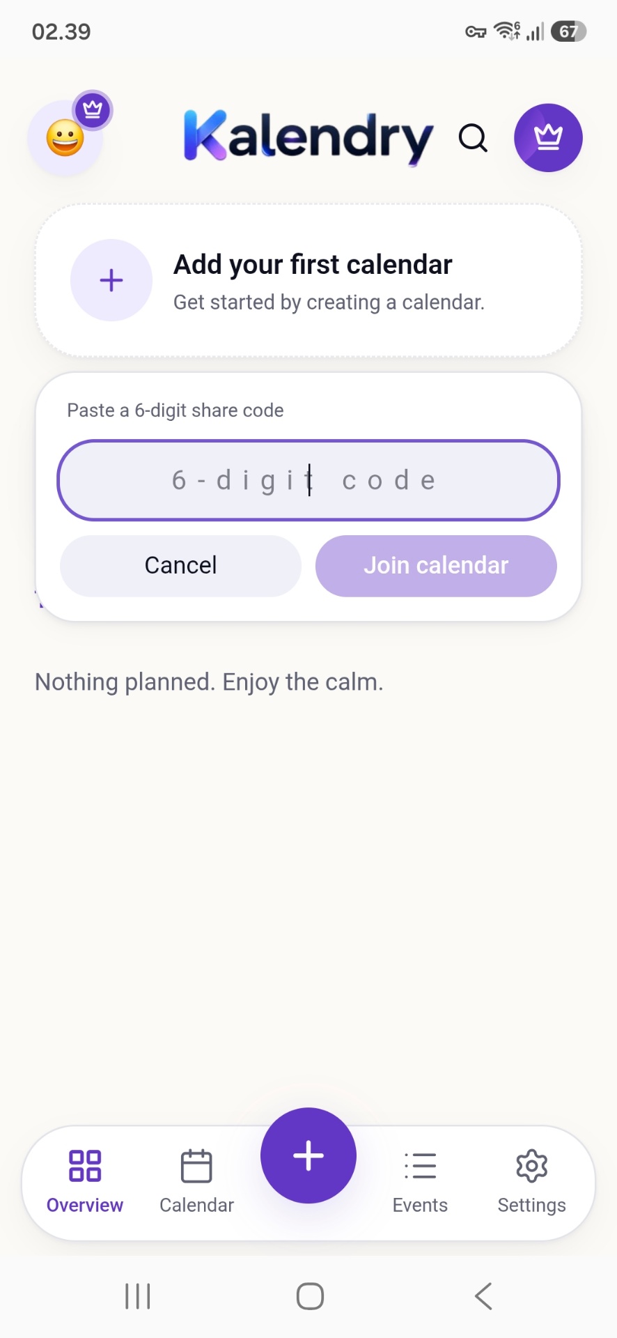Share with a 6-digit code